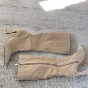Vince Camuto Suede Tan Knee-High Women's Boots